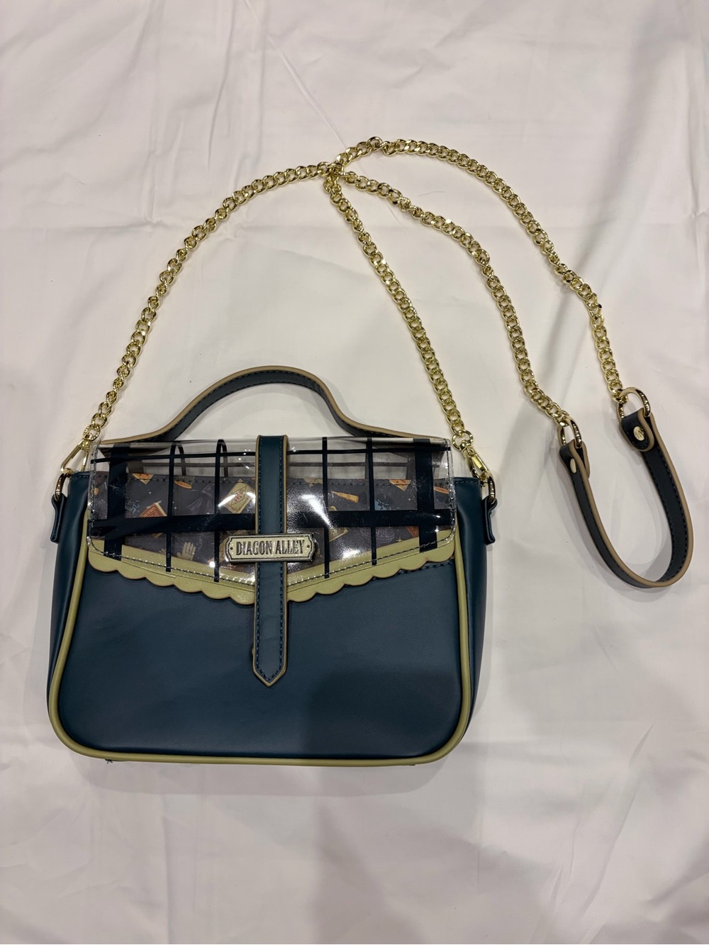 Loungefly Teal and Gold Diagon Alley Harry Potter Crossbody Bag